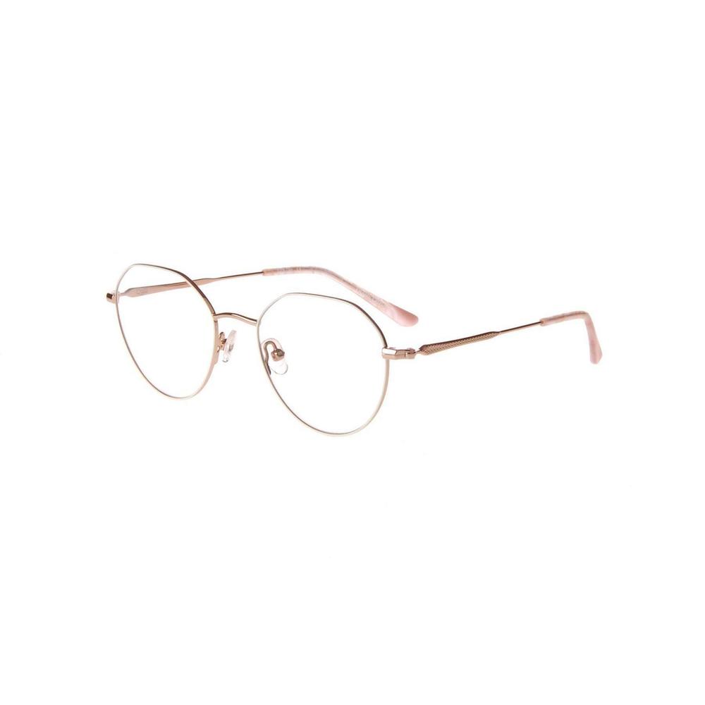 NEW Thin & Light QUILL White & Rose Gold GOLDIE Eyeglasses 48/18/145 with Case